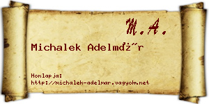 Michalek Adelmár névjegykártya